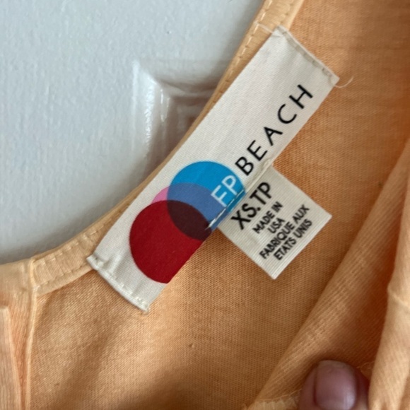 FP- Free People Beach peach jumpsuit with pockets. Cotton. NWOT. Size XS. - Picture 2 of 10